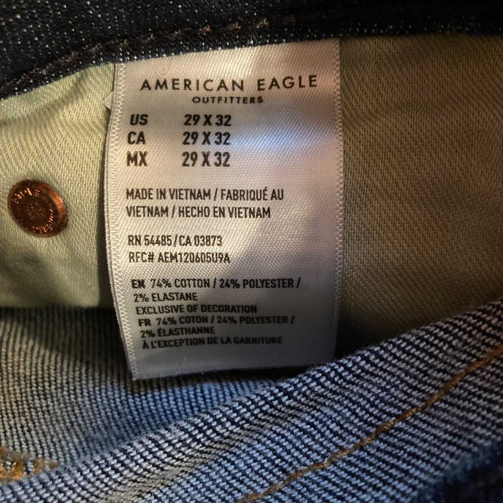 NWT American Eagle Men’s Athletic Denim Jeans 29 x 32 - Picture 9 of 13
